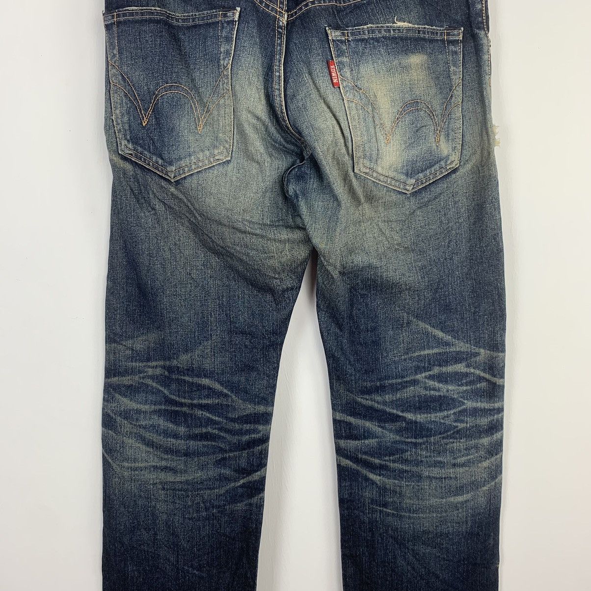 Vintage Edwin Dark Blue Denim Faded Jeans