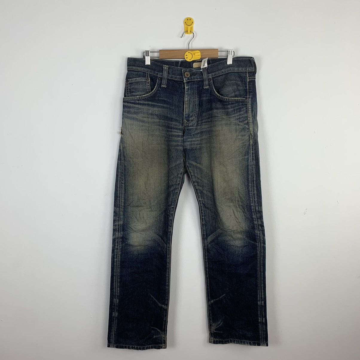 Vintage Edwin Dark Blue Denim Faded Jeans
