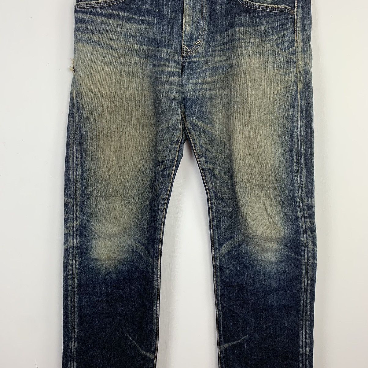 Vintage Edwin Dark Blue Denim Faded Jeans
