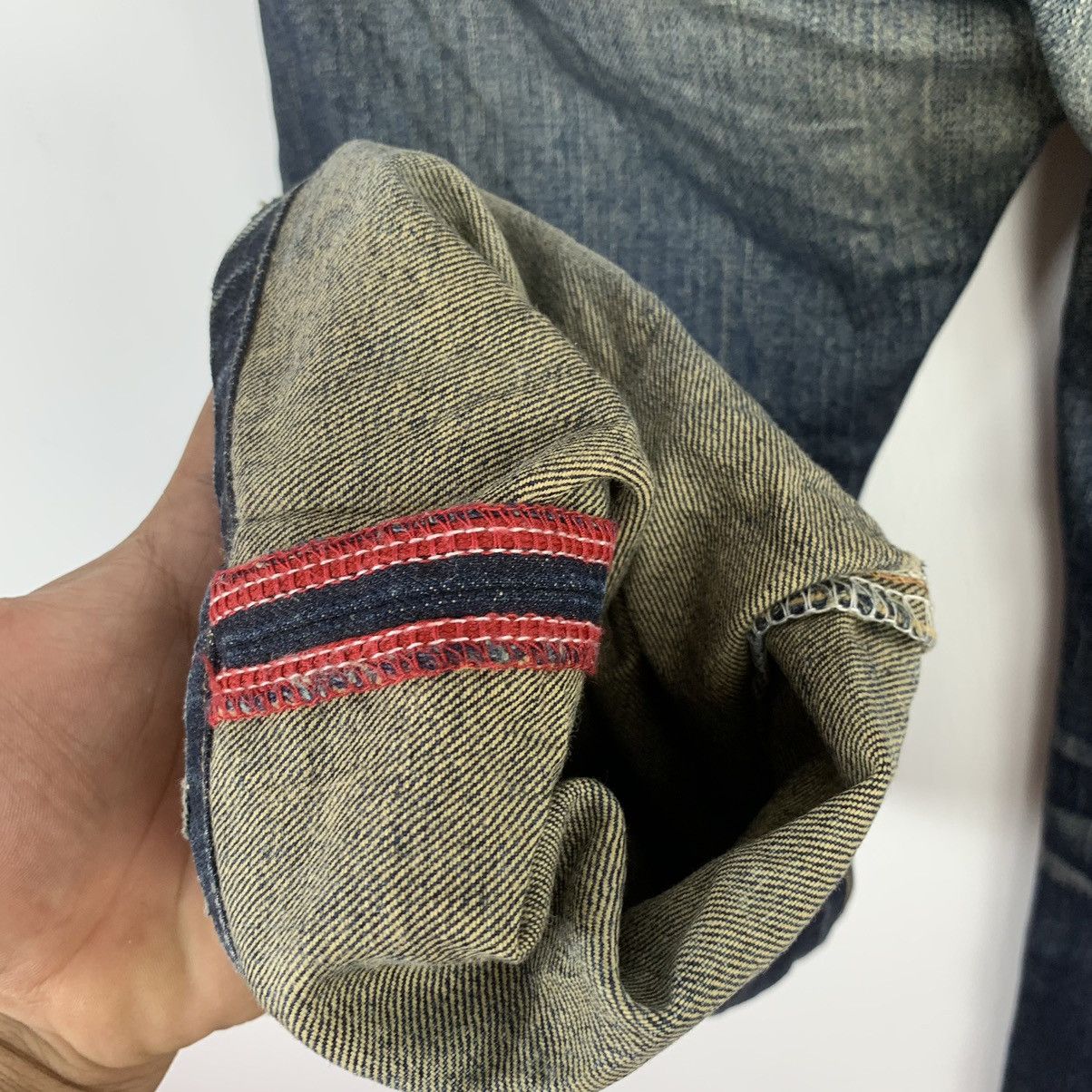 Vintage Edwin Dark Blue Denim Faded Jeans