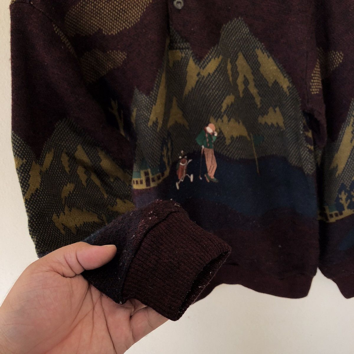 Japanese Brand VINTAGE PRINTED COLLARSWEATSHIRT DEBIERRE Size US L / EU 52-54 / 3 - 5 Thumbnail