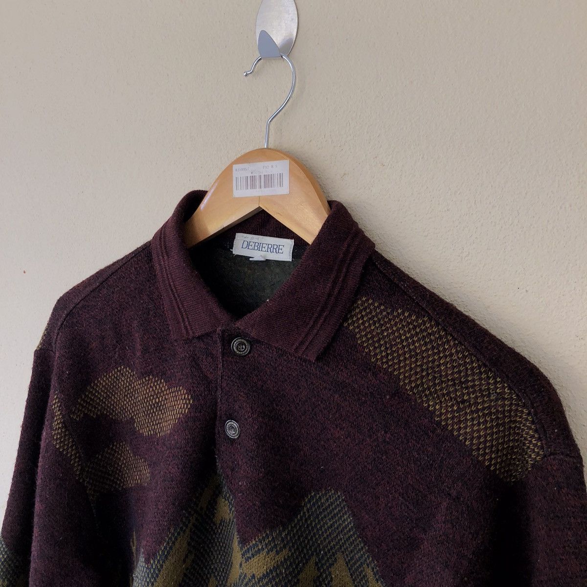 Japanese Brand VINTAGE PRINTED COLLARSWEATSHIRT DEBIERRE Size US L / EU 52-54 / 3 - 6 Thumbnail