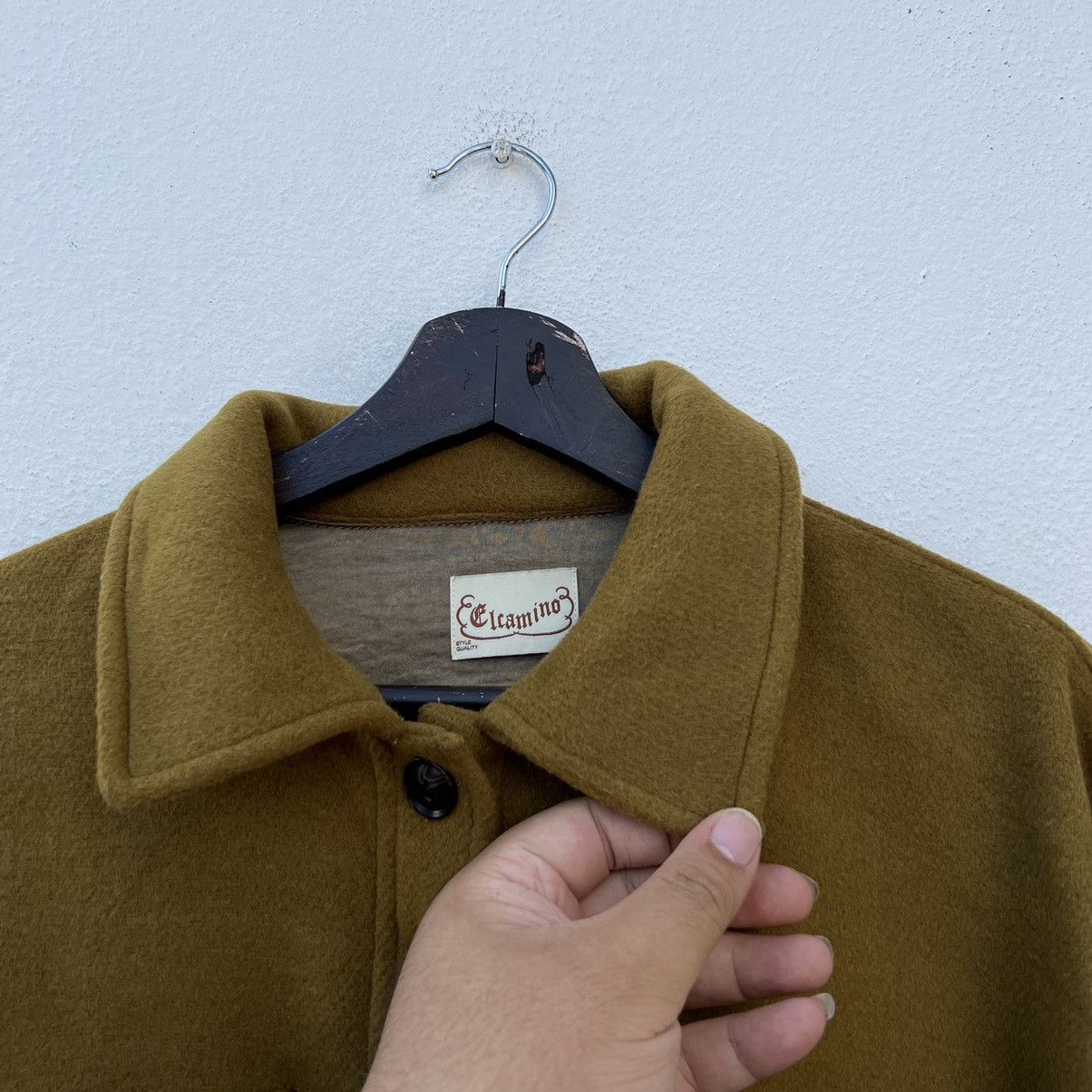 Japanese Brand VINTAGE ELCAMINO JAPAN WOOL CARGO BUTTON JACKET Size US L / EU 52-54 / 3 - 7 Thumbnail