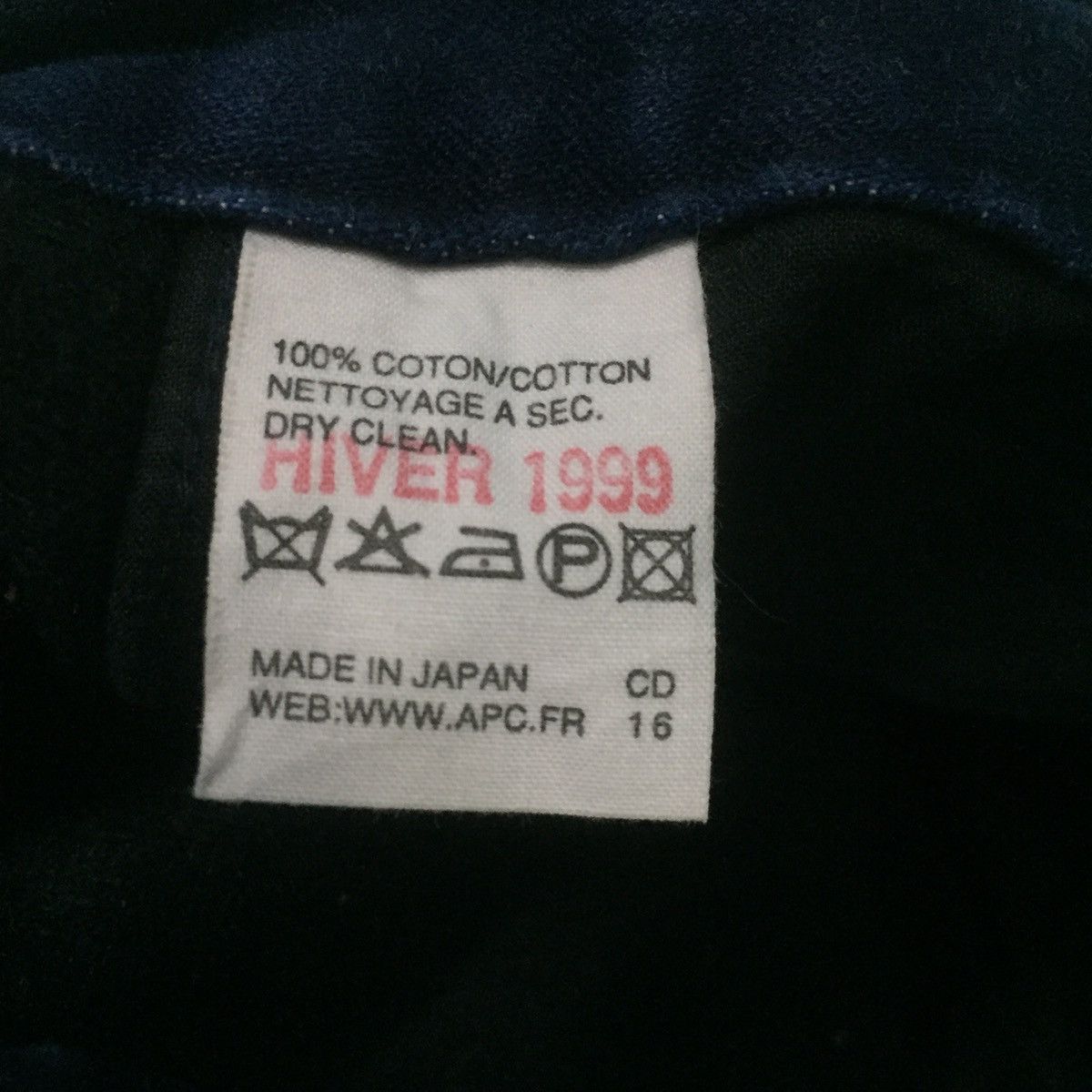 A.P.C. × Designer × Vintage Vintage90s APC fall/winter 1999 jeans lining 100% polyester Size US 30 / EU 46 - 9 Thumbnail