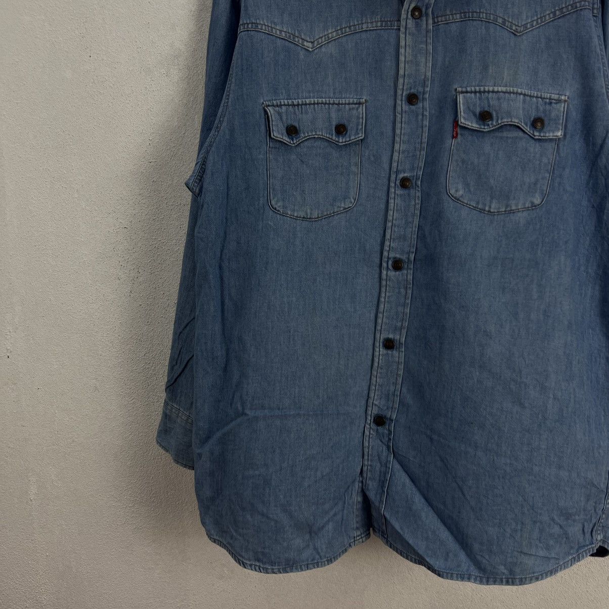 Levi's VINTAGE LEVI'S BLUE SHIRTS BUTTON UPS JEANS STYLE WEAR Size US L / EU 52-54 / 3 - 4 Thumbnail