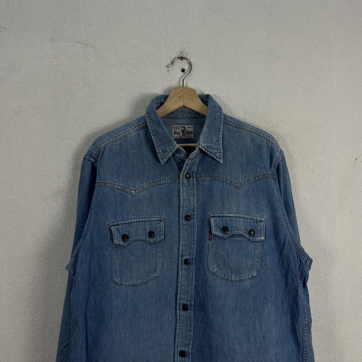 Levi's VINTAGE LEVI'S BLUE SHIRTS BUTTON UPS JEANS STYLE WEAR Size US L / EU 52-54 / 3 - 3 Thumbnail