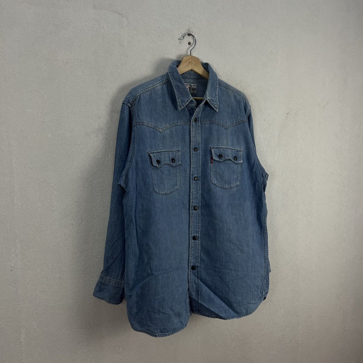 Levi's VINTAGE LEVI'S BLUE SHIRTS BUTTON UPS JEANS STYLE WEAR Size US L / EU 52-54 / 3 - 2 Thumbnail