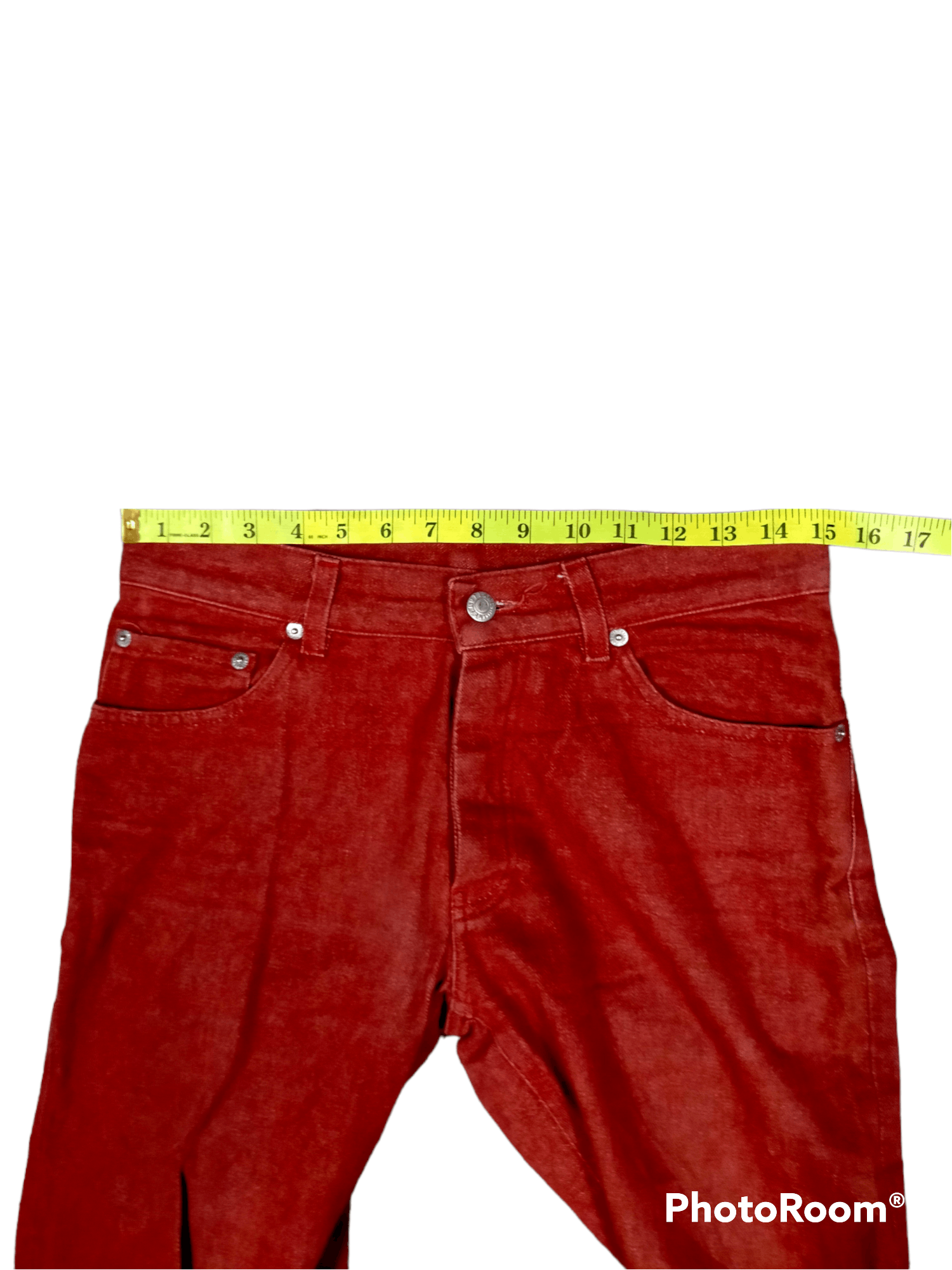 Helmut Lang Helmut Lang 1998 Red raw denim pants Size US 30 / EU 46 - 12 Thumbnail