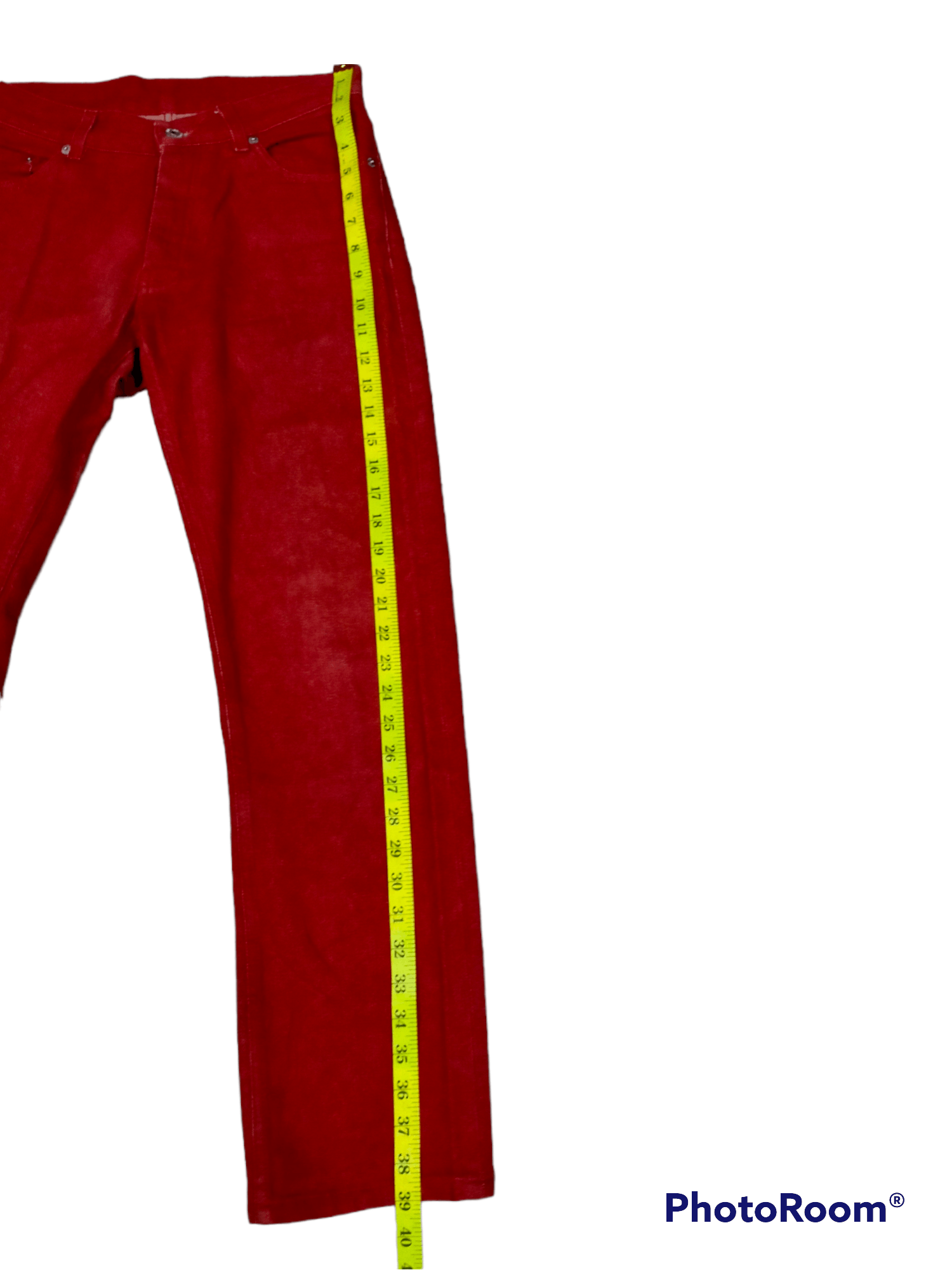 Helmut Lang Helmut Lang 1998 Red raw denim pants Size US 30 / EU 46 - 13 Thumbnail