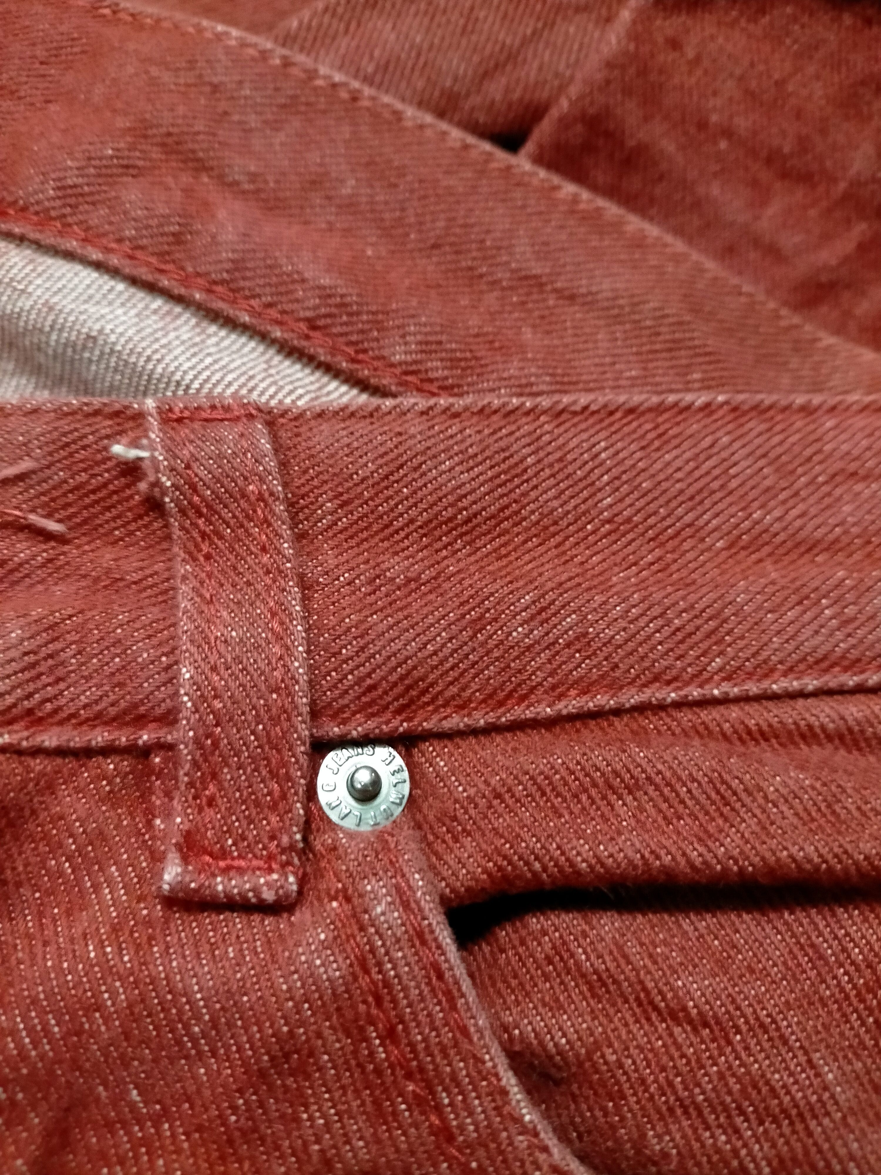 Helmut Lang Helmut Lang 1998 Red raw denim pants Size US 30 / EU 46 - 6 Thumbnail