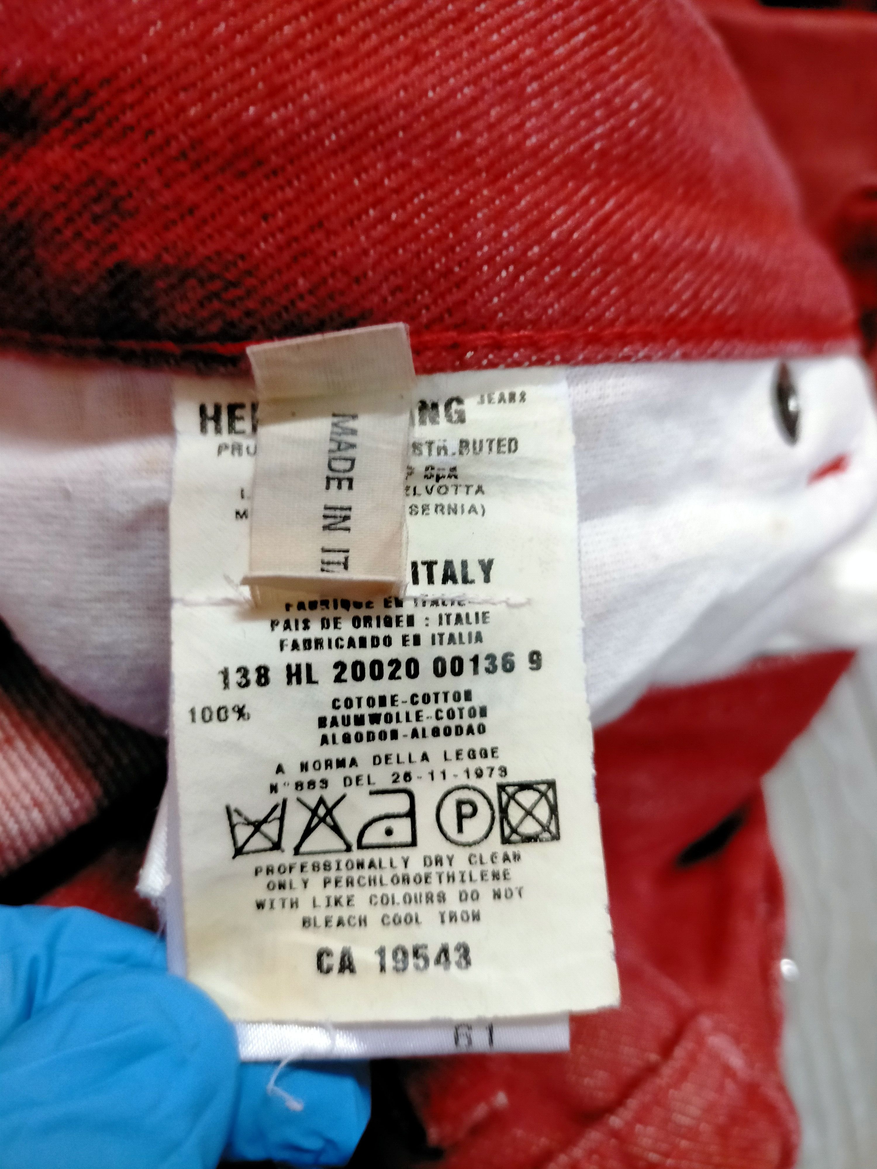 Helmut Lang Helmut Lang 1998 Red raw denim pants Size US 30 / EU 46 - 8 Thumbnail