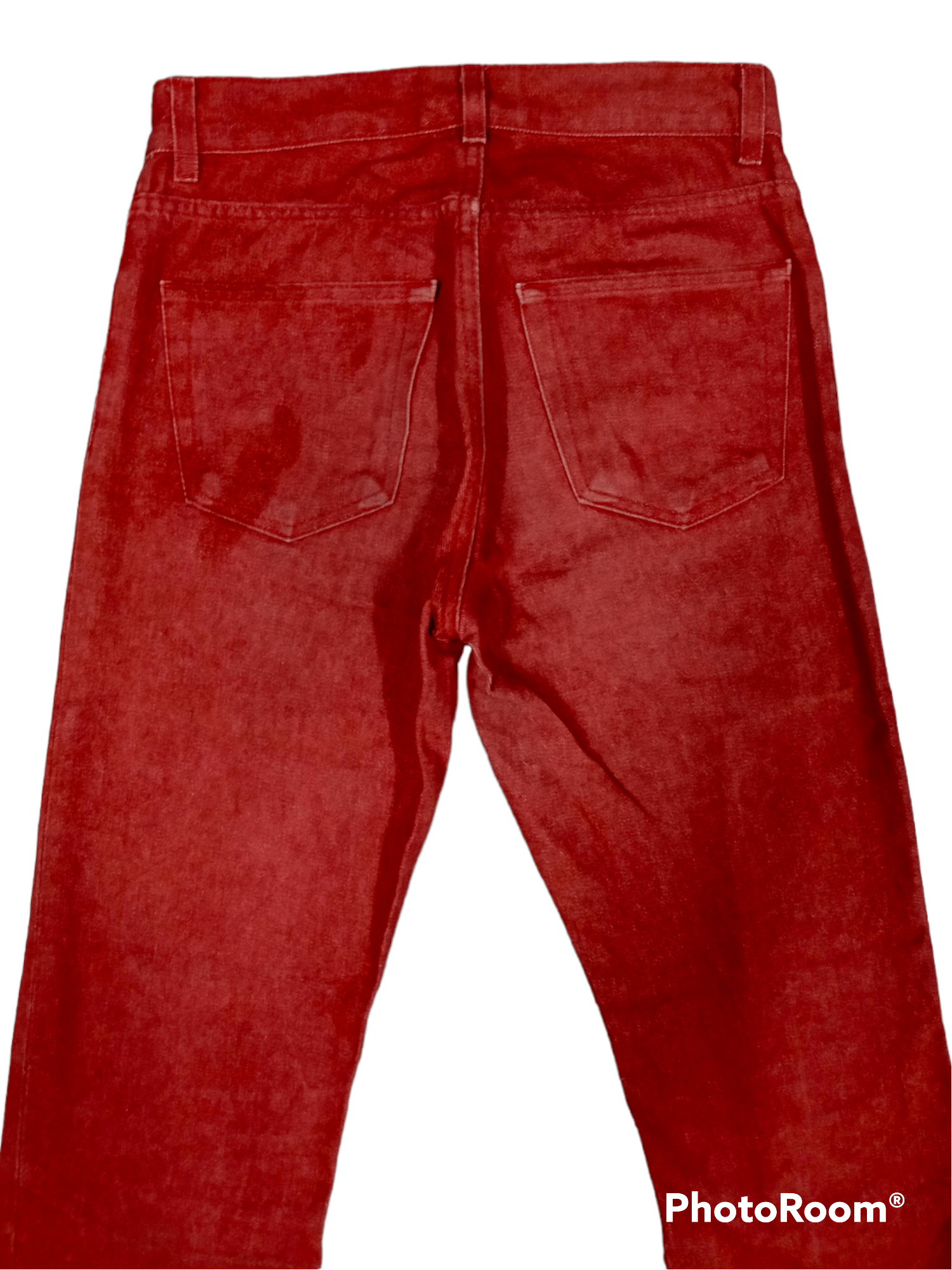 Helmut Lang Helmut Lang 1998 Red raw denim pants Size US 30 / EU 46 - 4 Thumbnail
