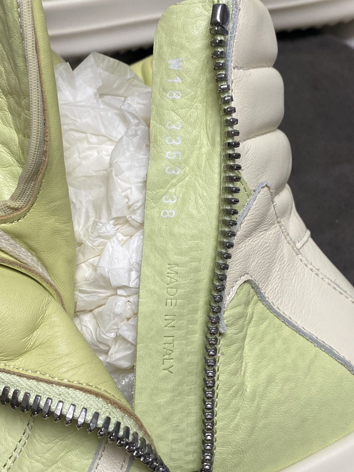Rick Owens Rick owens fw18 lime geobasket sz38 Size US 8 / IT 38 - 9 Thumbnail