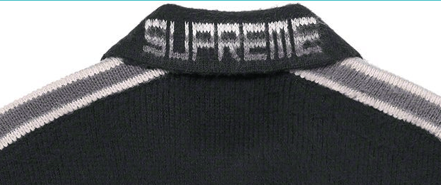 Supreme Supreme Sleeve Stripe Zip Up Sweater Black | Grailed