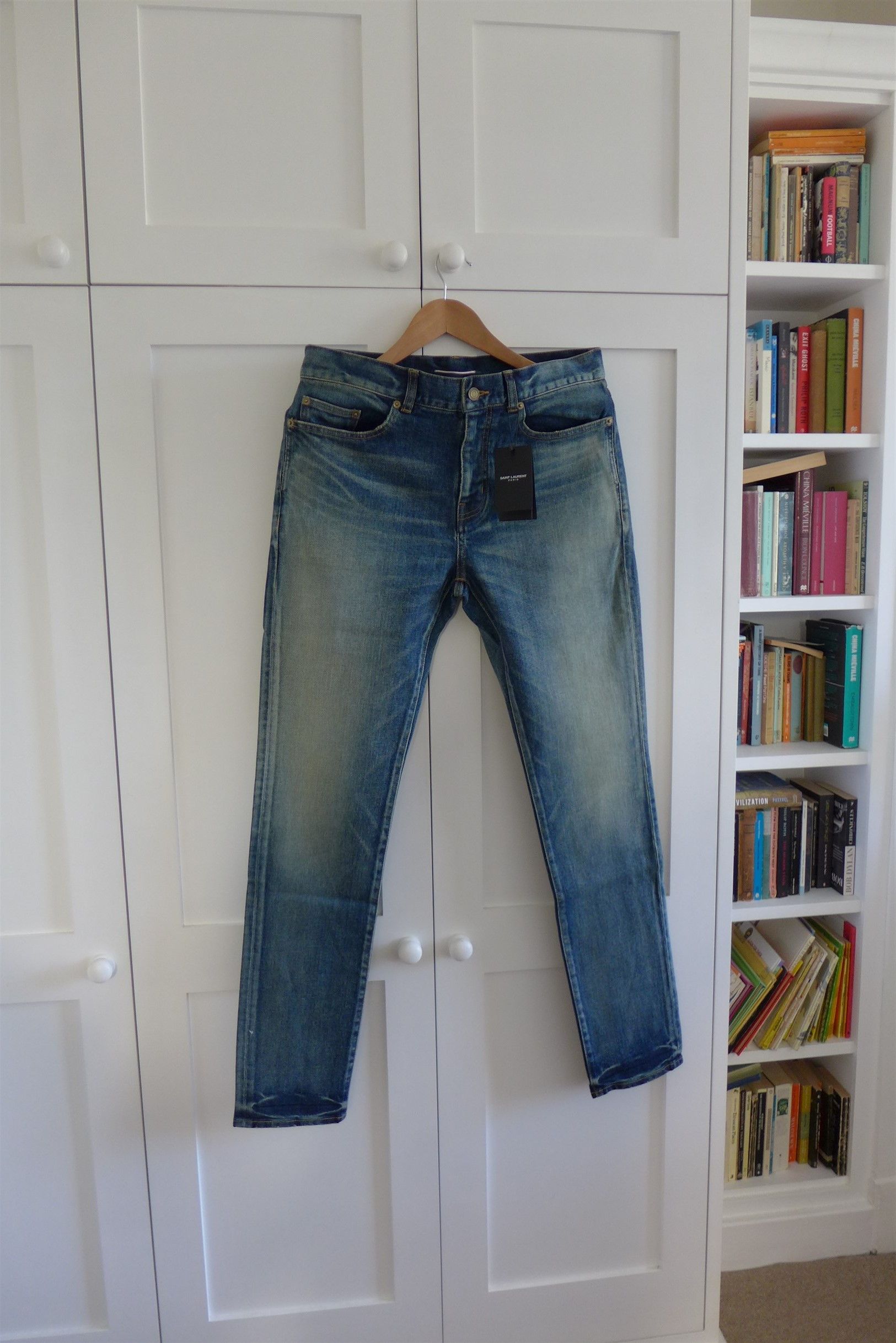 Saint Laurent Paris Saint Laurent D24 Washed Blue Denim Jeans. Size US 34 / EU 50 - 4 Thumbnail
