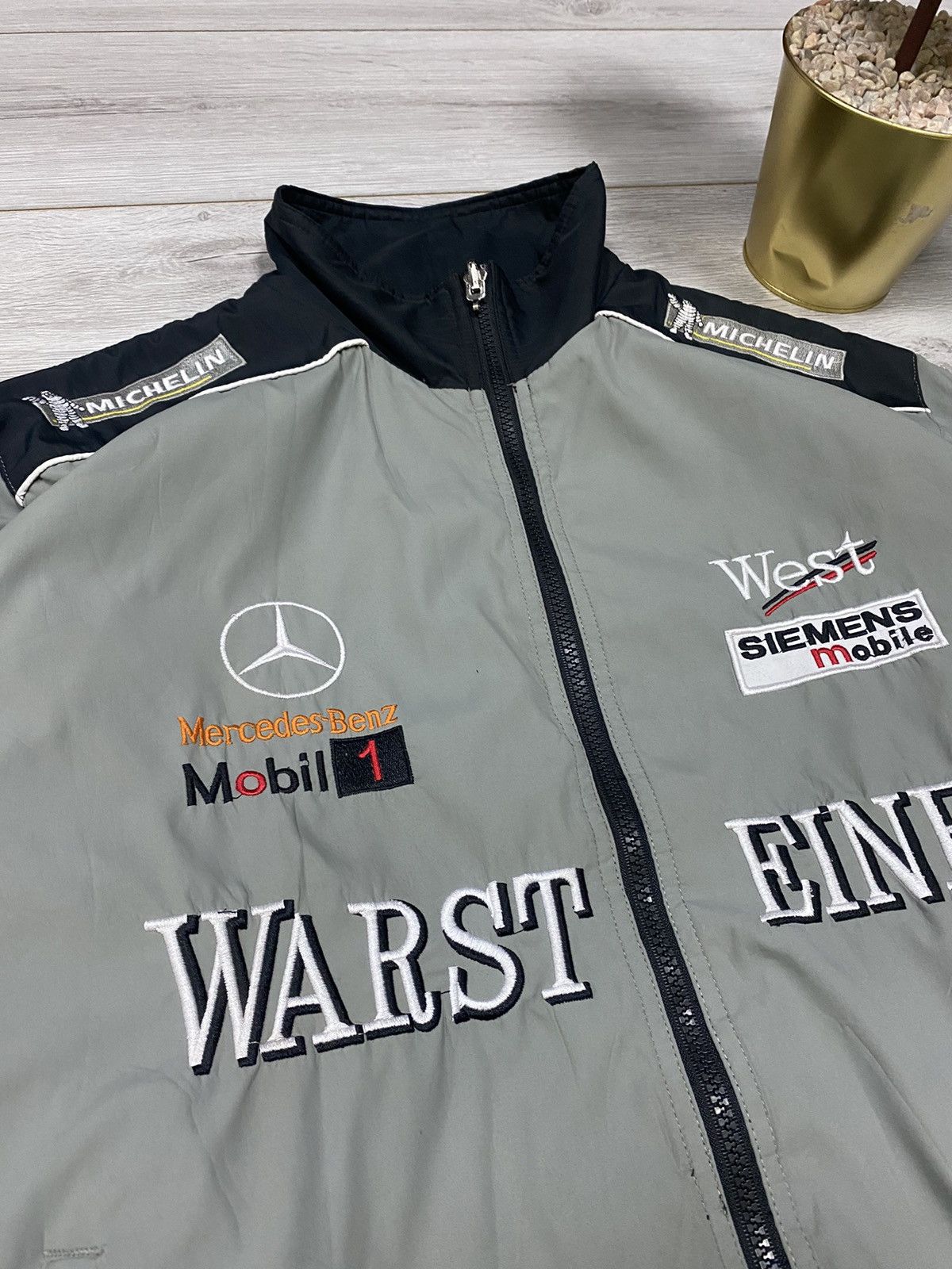 Mercedes-Benz Warsteiner reversible Mercedes vintage racing jacket RARE Size US XL / EU 56 / 4 - 8 Thumbnail