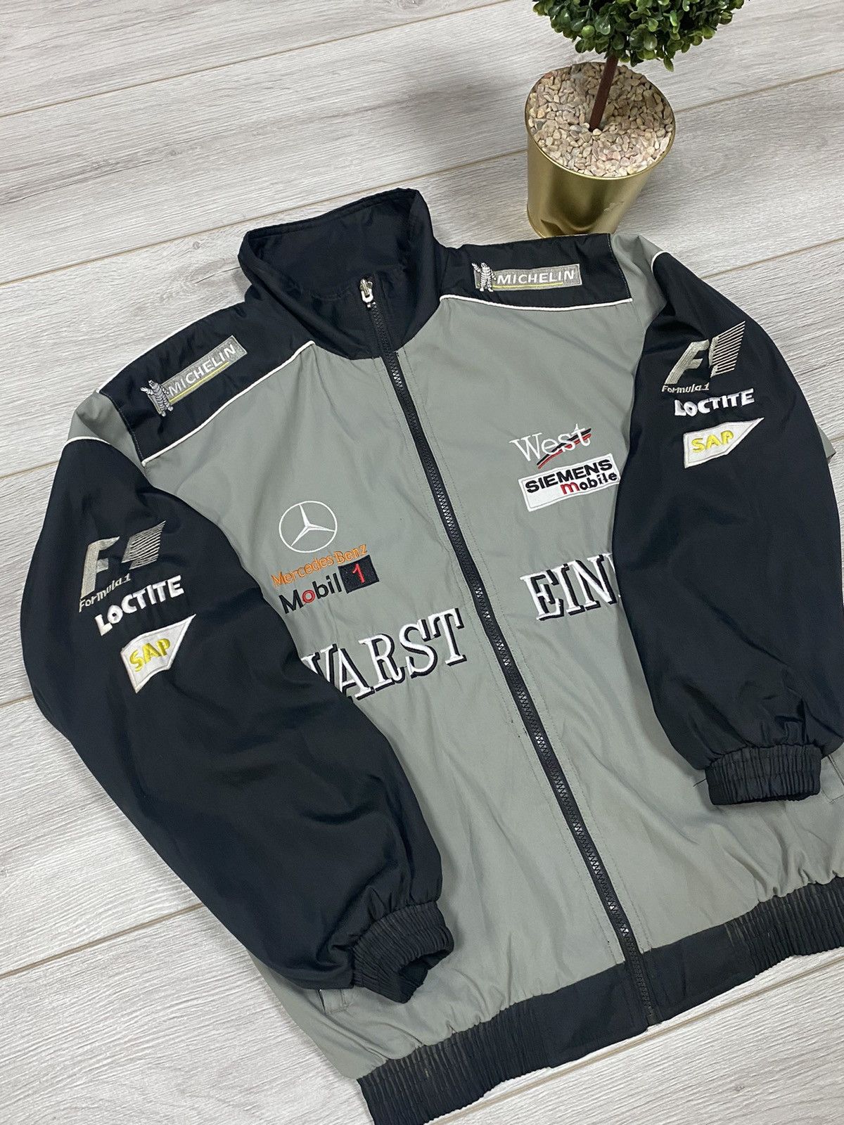 Mercedes-Benz Warsteiner reversible Mercedes vintage racing jacket RARE Size US XL / EU 56 / 4 - 7 Thumbnail