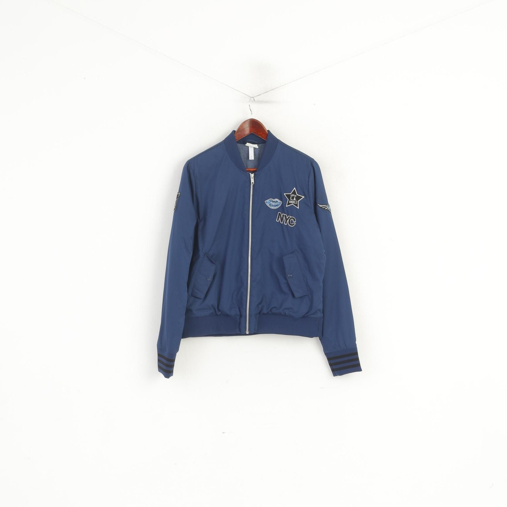 Adidas Adidas Neo Women XL Bomber Jacket Navy Lined 7514 Size XL / US 12-14 / IT 48-50 - 2 Thumbnail