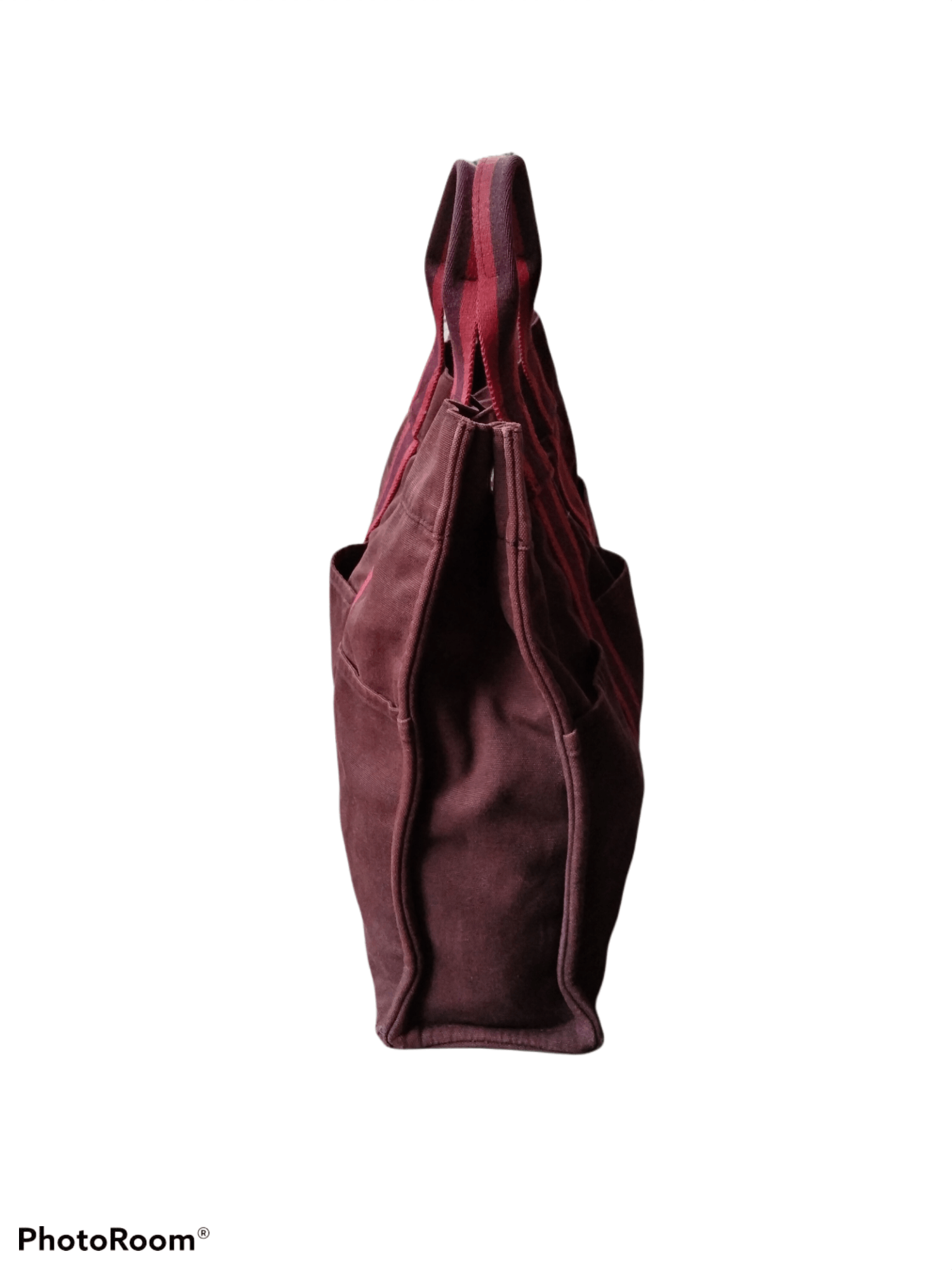 Hermes Hermès Fourre-Tout MM Canvas Tote Bag - Burgundy Size ONE SIZE - 2 Thumbnail