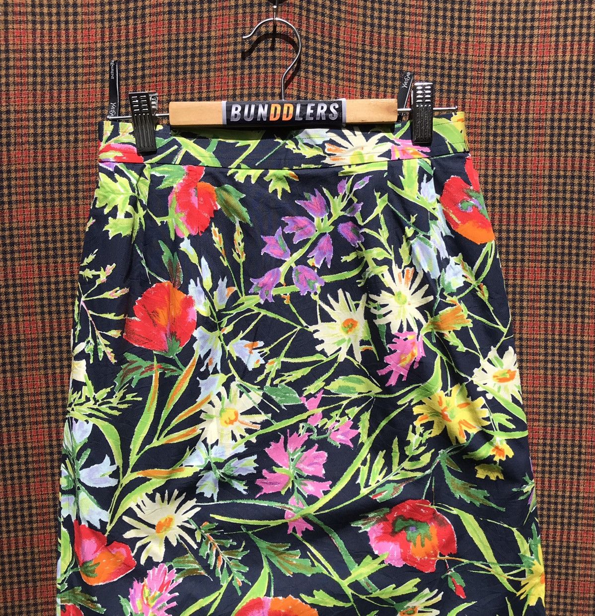 Vintage × Yves Saint Laurent Vintage Yves Saint Laurent Flowers Skirt YSL Size 26" / US 2 / IT 38 - 5 Thumbnail