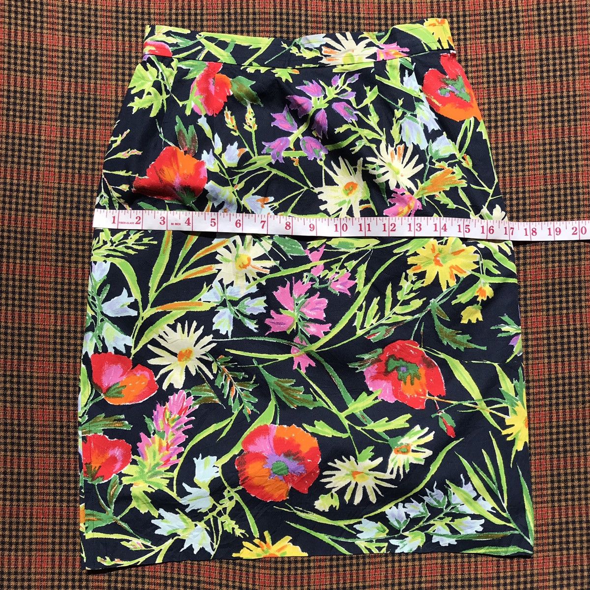Vintage × Yves Saint Laurent Vintage Yves Saint Laurent Flowers Skirt YSL Size 26" / US 2 / IT 38 - 17 Thumbnail