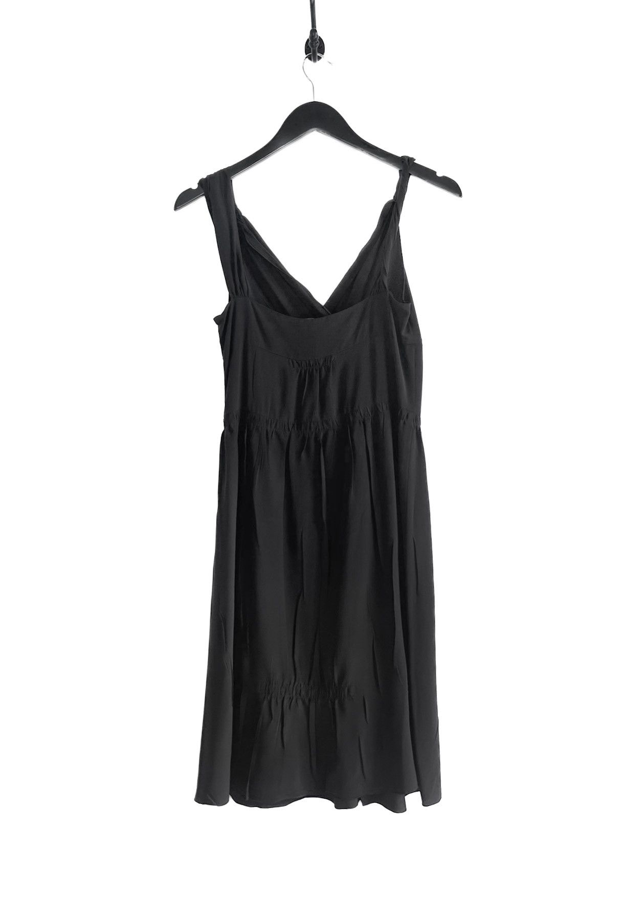 Miu Miu Miu Miu Black Silk Pleated Tank Dress Size S / US 4 / IT 40 - 2 Thumbnail