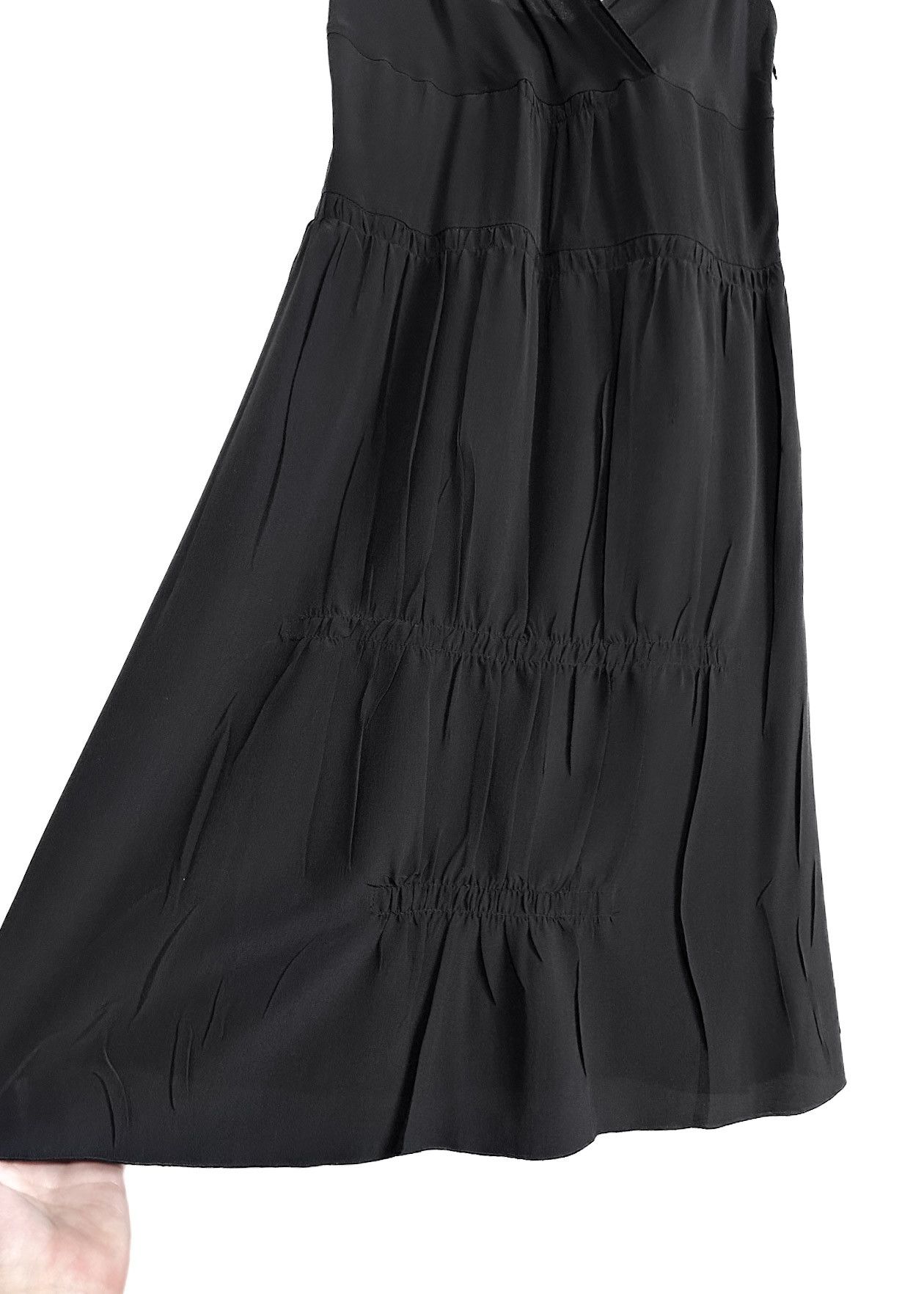 Miu Miu Miu Miu Black Silk Pleated Tank Dress Size S / US 4 / IT 40 - 6 Thumbnail