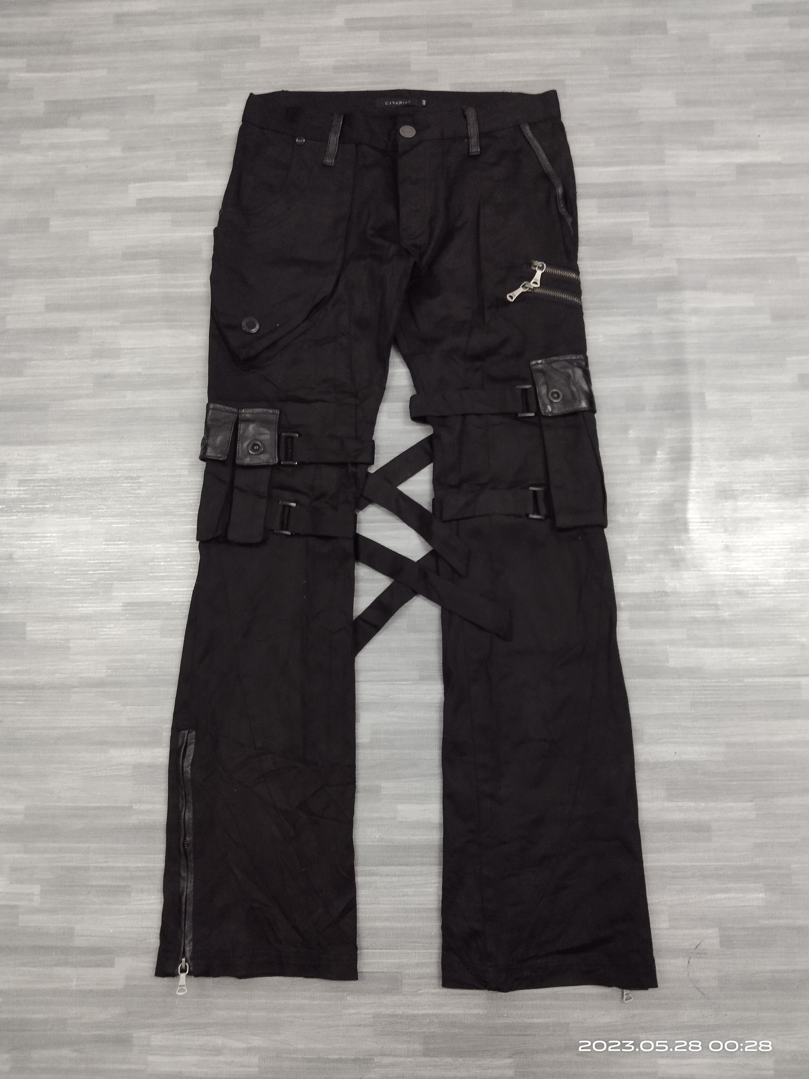 パンツ 00s archive bondage flare cargo pants 00s MIDAS Bondage Cargo Flare Pants y2k - メルカリ