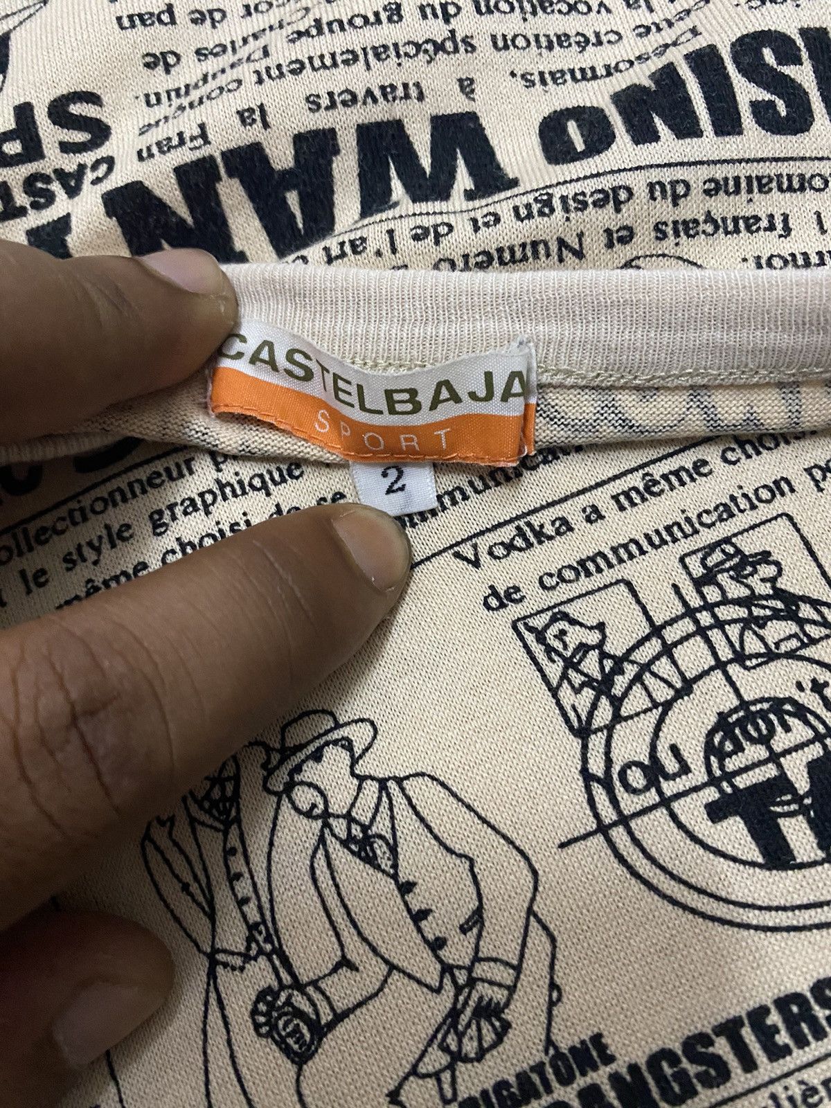 Jean Charles De Castelbajac (H) CASTELBAJAC NEWSPAPER PRINTED MONOGRAM Size M / US 6-8 / IT 42-44 - 8 Thumbnail