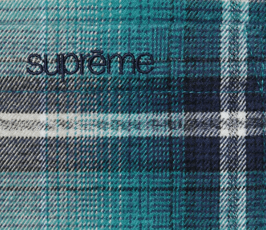 Supreme Supreme Shadow Plaid Flannel Shirt Blue Size Small | Grailed