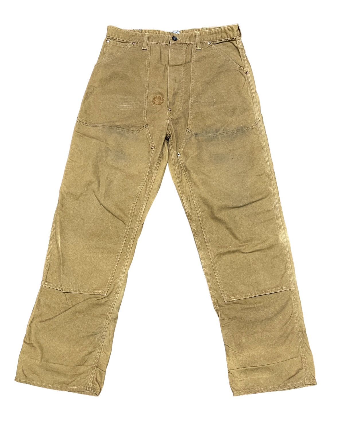 image of The Real Mccoys Real Mccoys Double Kneee Pants in Dark Yellow, Men's (Size 35)