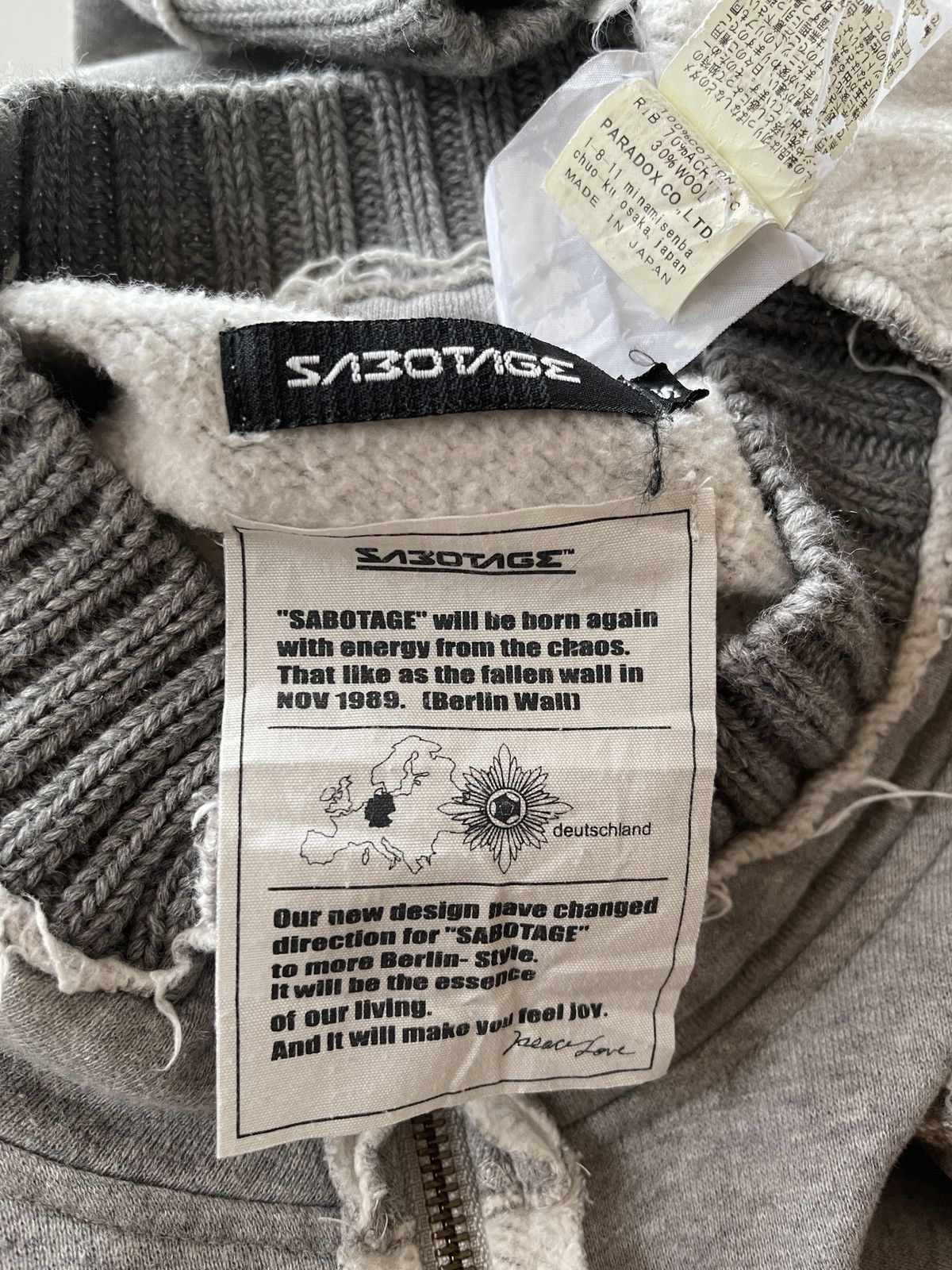 Japanese Brand Crazy Bullet Distressed Sabotage Skates Jacket Size US S / EU 44-46 / 1 - 12 Thumbnail