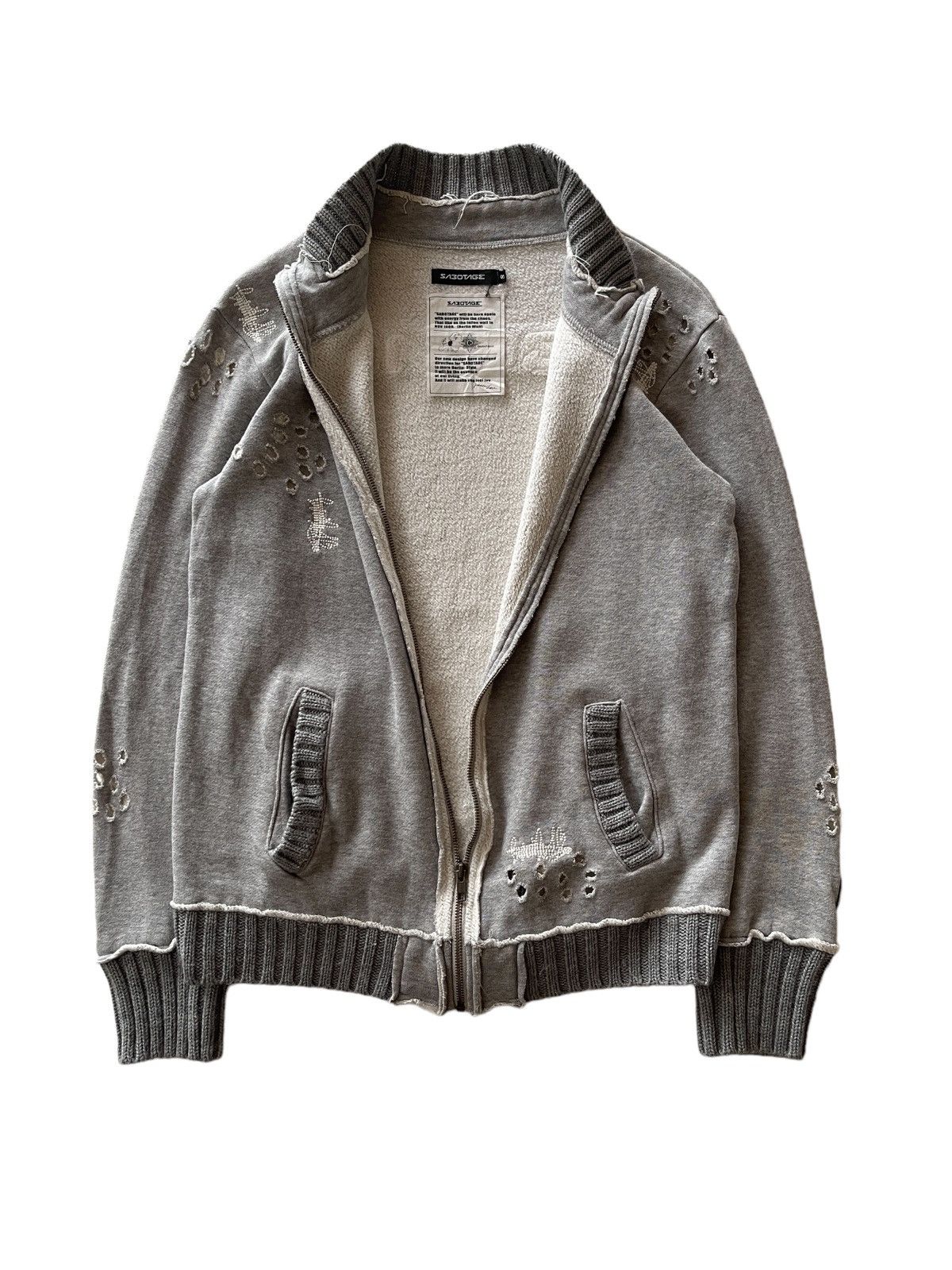 Japanese Brand Crazy Bullet Distressed Sabotage Skates Jacket Size US S / EU 44-46 / 1 - 2 Thumbnail