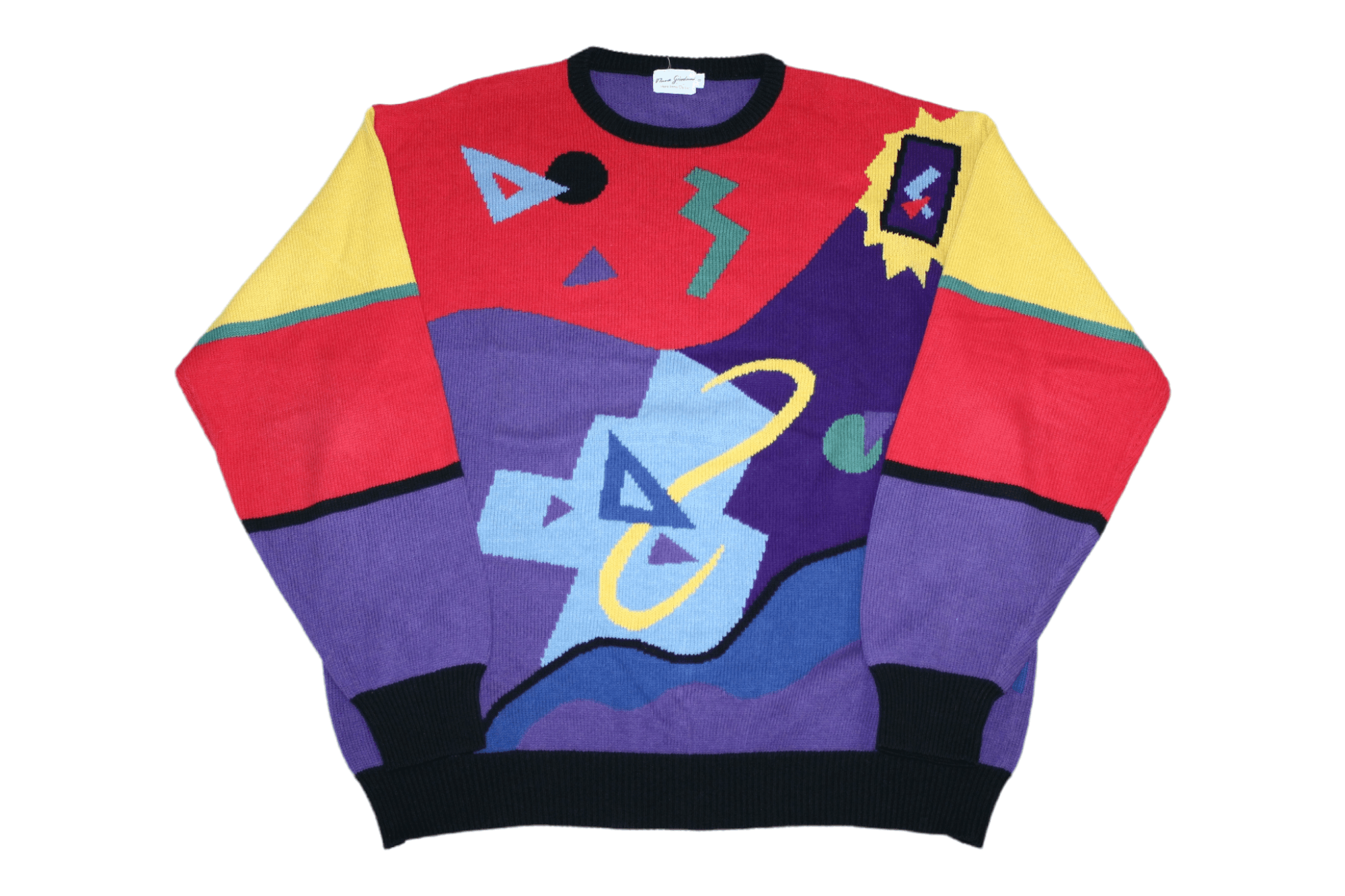 🔥 VTG 🔥 Marco Giordani Abstract Knitted Crew Sweater
