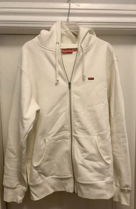 Supreme Supreme small box logo zip hoodie sweatshirt white XL SS17