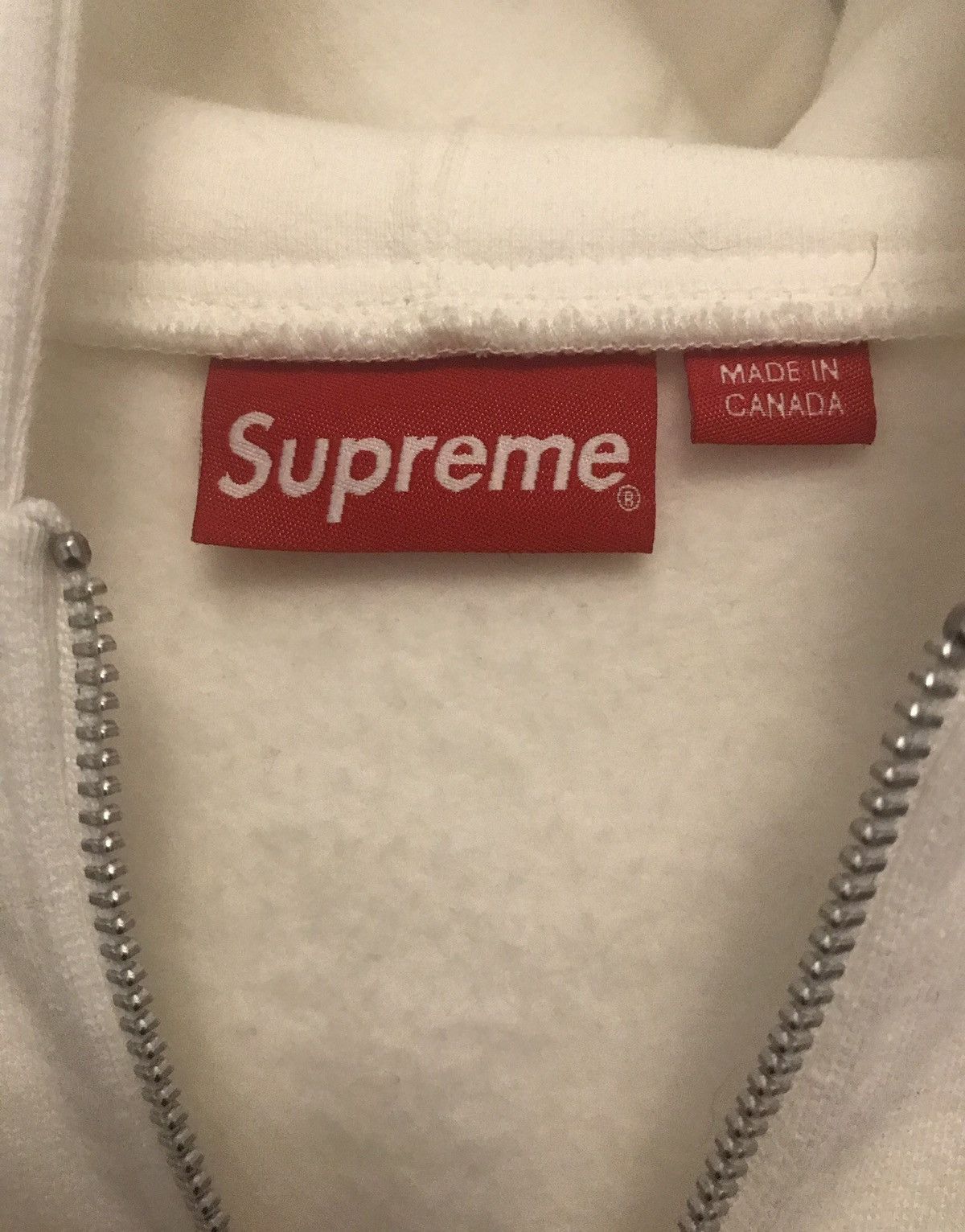 Supreme Supreme small box logo zip hoodie sweatshirt white XL SS17 Size US XL / EU 56 / 4 - 3 Thumbnail