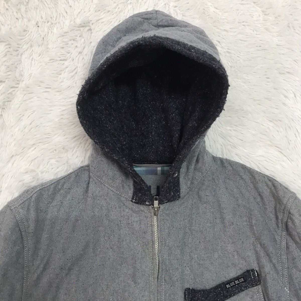 Blue Blue Japan Blue Blue Original Recycle Denim Fiber Quilt Jacket Hoodie Size US L / EU 52-54 / 3 - 7 Thumbnail