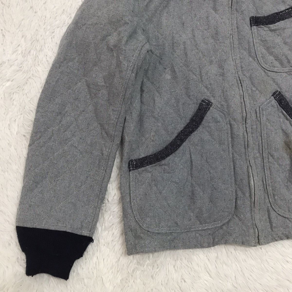 Blue Blue Japan Blue Blue Original Recycle Denim Fiber Quilt Jacket Hoodie Size US L / EU 52-54 / 3 - 5 Thumbnail