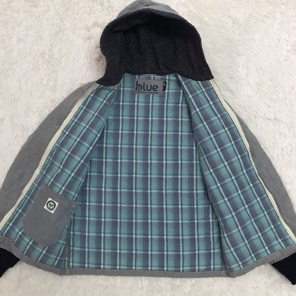 Blue Blue Japan Blue Blue Original Recycle Denim Fiber Quilt Jacket Hoodie Size US L / EU 52-54 / 3 - 17 Thumbnail
