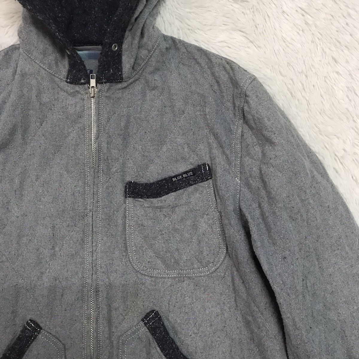 Blue Blue Japan Blue Blue Original Recycle Denim Fiber Quilt Jacket Hoodie Size US L / EU 52-54 / 3 - 4 Thumbnail