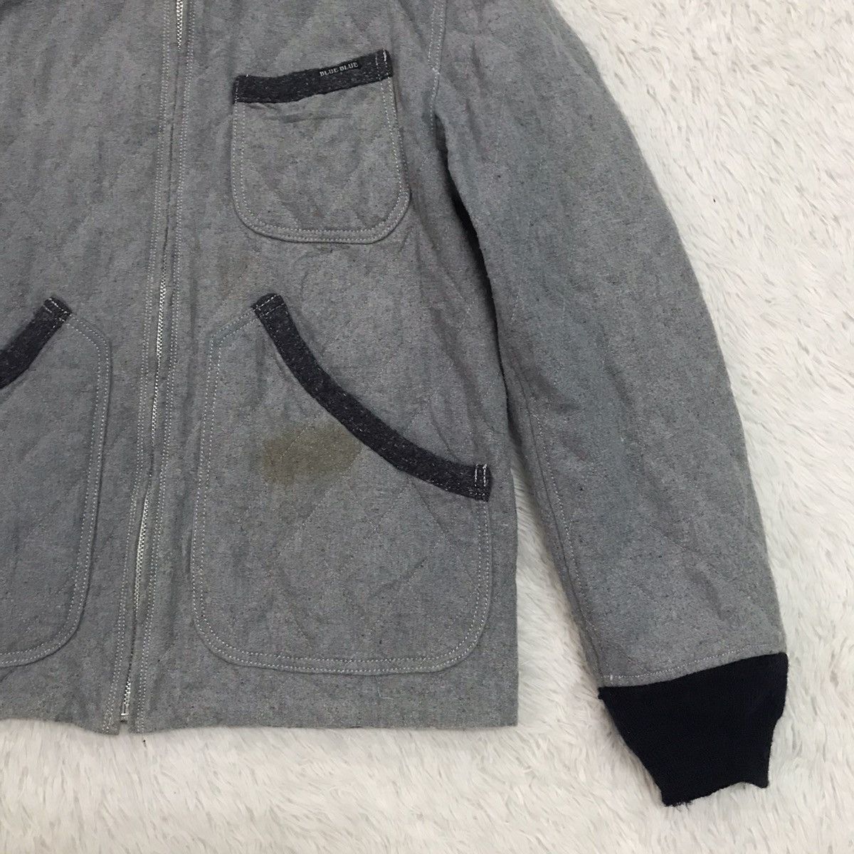 Blue Blue Japan Blue Blue Original Recycle Denim Fiber Quilt Jacket Hoodie Size US L / EU 52-54 / 3 - 6 Thumbnail