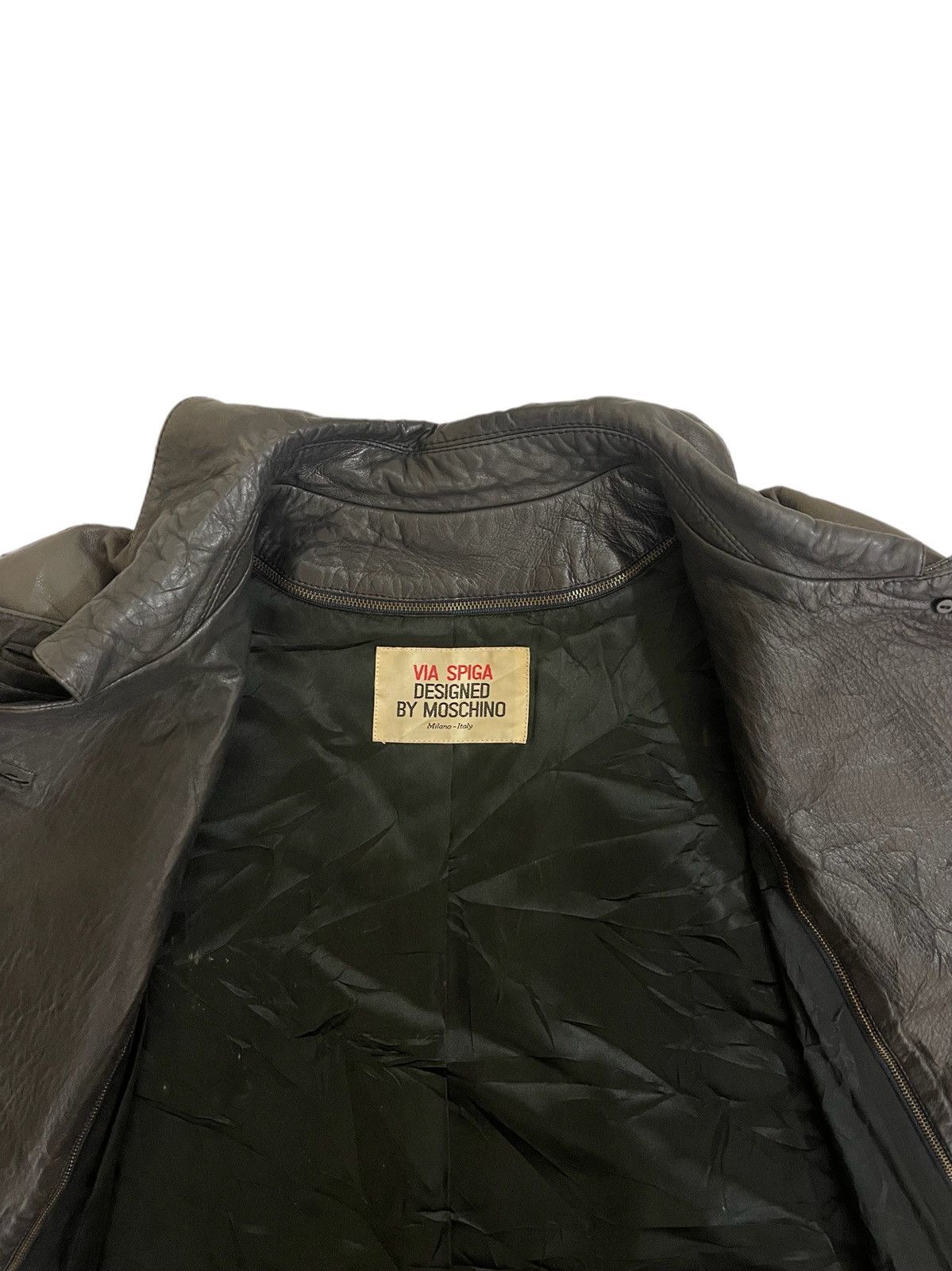 Moschino vintage Moschino jacket milano italy leather jacket Size US L / EU 52-54 / 3 - 10 Thumbnail