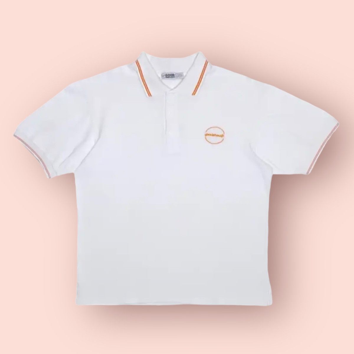 image of Good Enough Polo Shirt Gdeh Embroidered Logo Streetwe in White, Men's (Size Large)