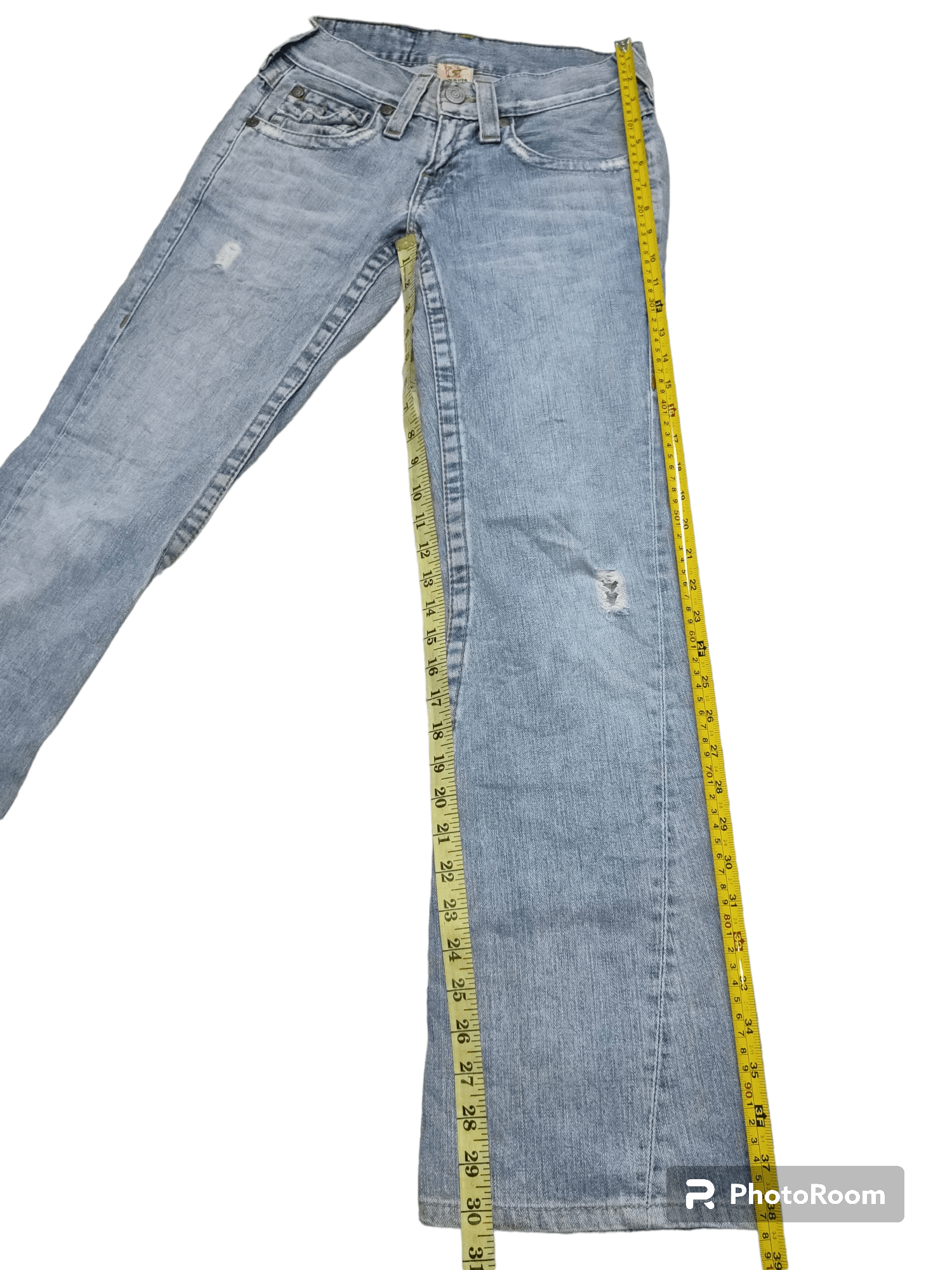 Vintage True Religion Distressed Super Flare Jeans Size US 26 / EU 42 - 8 Thumbnail