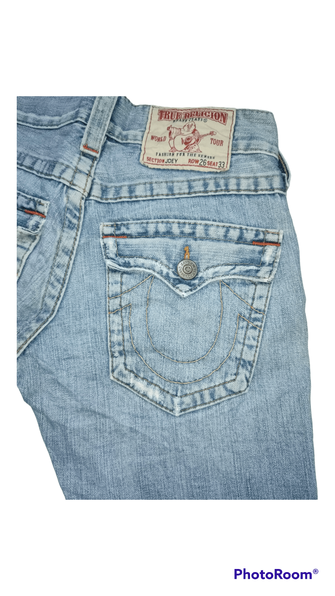 Vintage True Religion Distressed Super Flare Jeans Size US 26 / EU 42 - 6 Thumbnail