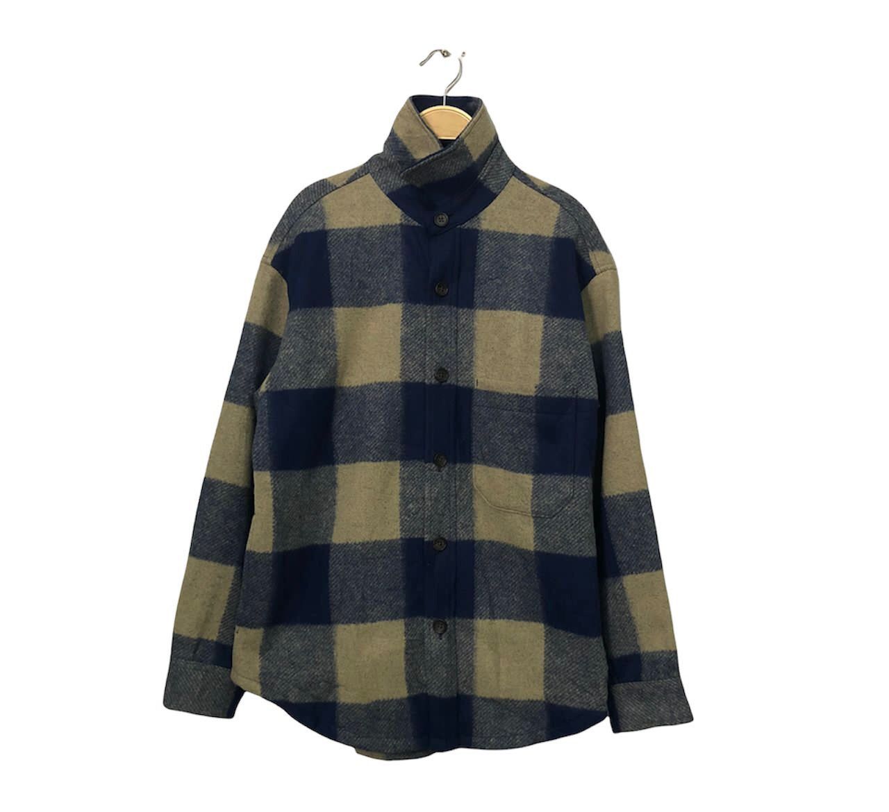 Japanese Brand Vintage Uniqlo Button Ups Plaid Wool Jacket Size US M / EU 48-50 / 2 - 1 Thumbnail