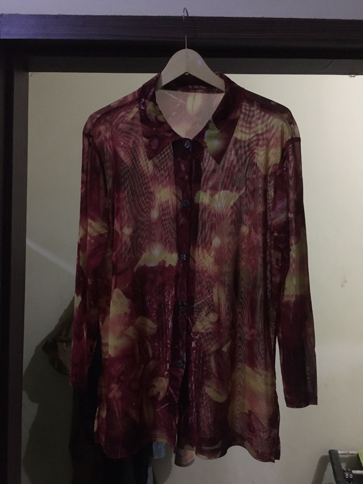 20471120 × Beauty Beast × Japanese Brand 🚨NEED GONE🚨Sheer Mesh Top Shirt 1990s Size US L / EU 52-54 / 3 - 5 Thumbnail