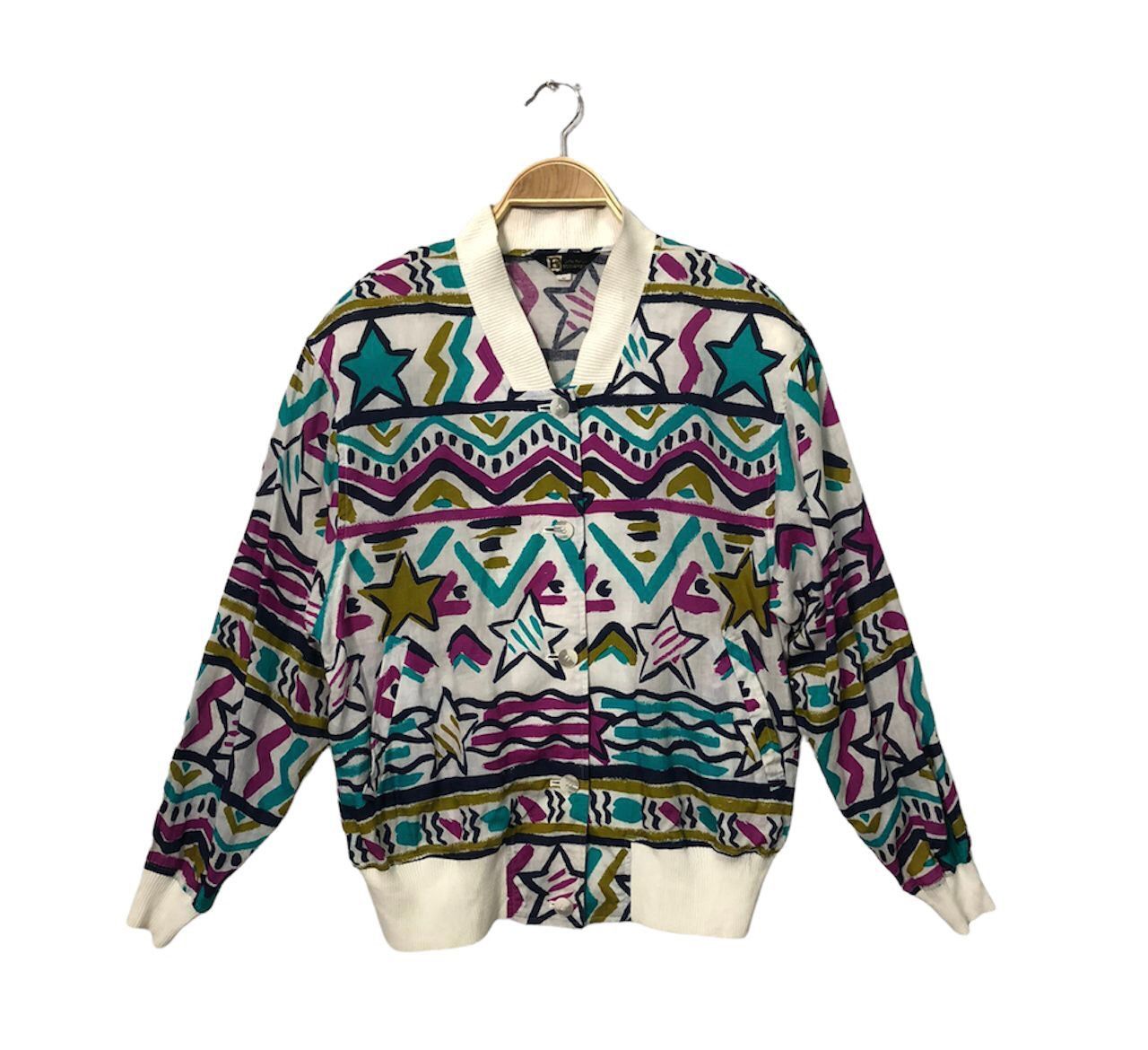Vintage Echo Sports Button Ups Fullprint Multicolour Shirt