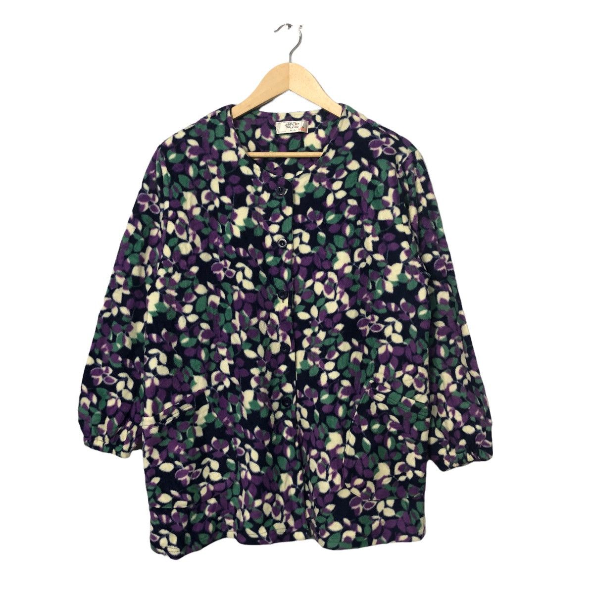 Vintage Apricot Talking Fullprint Button Ups Jacket Size L / US 10 / IT 46 - 1 Thumbnail