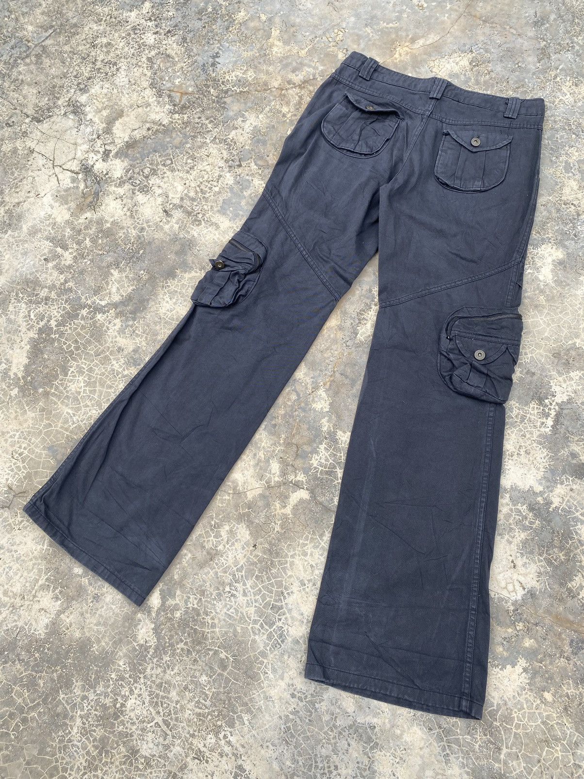 Japanese Brand Vintage Japanese Unbrand Flare Tactical Cargo Pant Size US 31 - 2 Thumbnail
